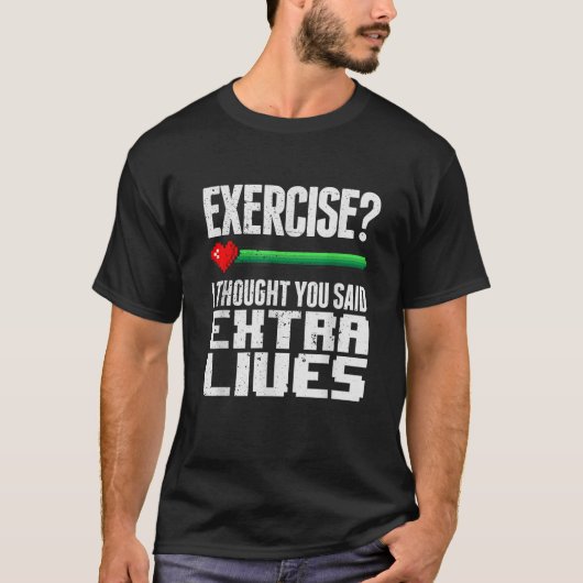 Extra levens Funny Video Game Controller Retro Gam T-shirt (Voorkant)