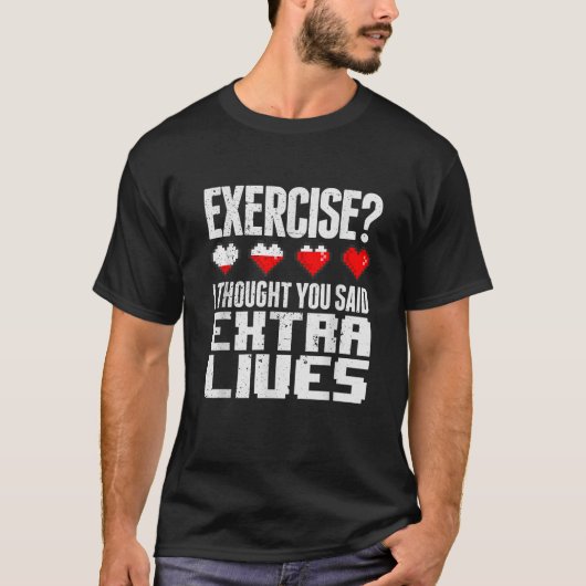 Extra levens Funny Video Game Controller Retro Gam T-shirt (Voorkant)