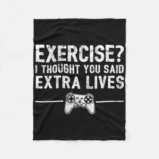 Extra Levens Grappige Videogame Controller Retro G Fleece Deken (Voorkant)