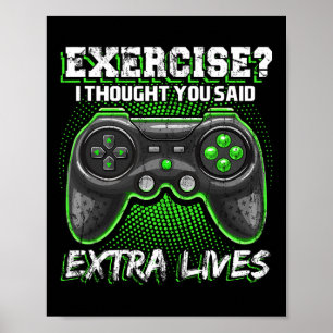 Extra Levens Grappige Videogame Controller Retro G Poster