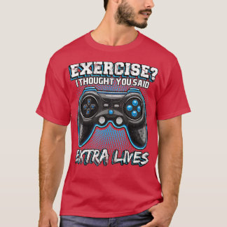 Extra Lives Funny Video Game Controller Retro Boy T-shirt