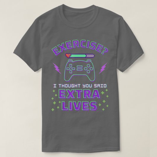 Extra Lives Funny Video Game Controller Retro Boy T-shirt (Design voorkant)