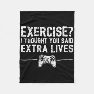 Extra Lives Funny Video Game Controller Retro Game Fleece Deken