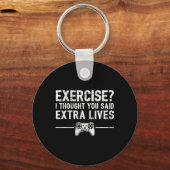 Extra Lives Funny Video Game Controller Retro Game Sleutelhanger (Voorkant)