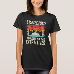 Extra Lives Video Game Controller Gamer Bo T-shirt
