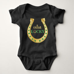 Extra Lucky Hoefijzer St. Patrick's Day Romper