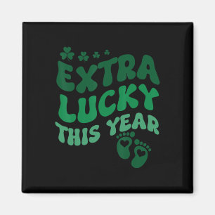 Extra Lucky Zwangerschapsaankondiging St. Patrick' Magneet