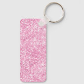 Extra luxe lichtroze glitter sleutelhanger (Achterkant)