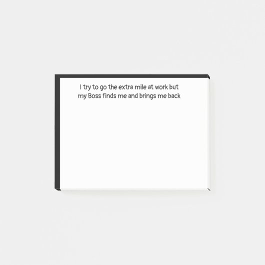 Extra MIle bij Work Boss vindt me terug Post-it® Notes (Voorkant)