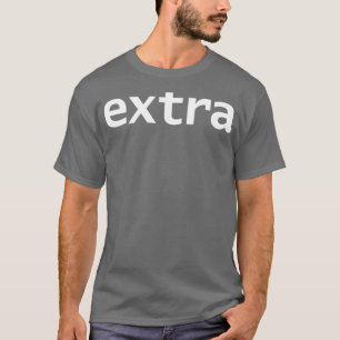 Extra minimale typografie Witte tekst T-shirt