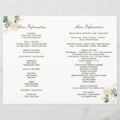EXTRA PAGINA INSERT for Woodland Wedding Programs (Achterkant)