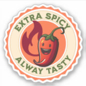 Extra pikant, altijd smerig rood pieper sticker (Voorkant)
