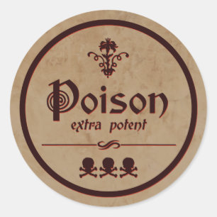 Extra potent gif Halloween-label Ronde Sticker