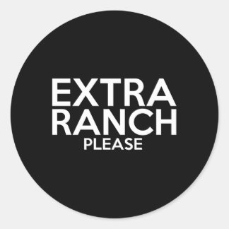 Extra Ranch, alsjeblieft voor de Amerikaanse salad Ronde Sticker