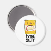 Extra Salty Funny Salty Snack Pun Magneet (Voorkant / Achterkant)