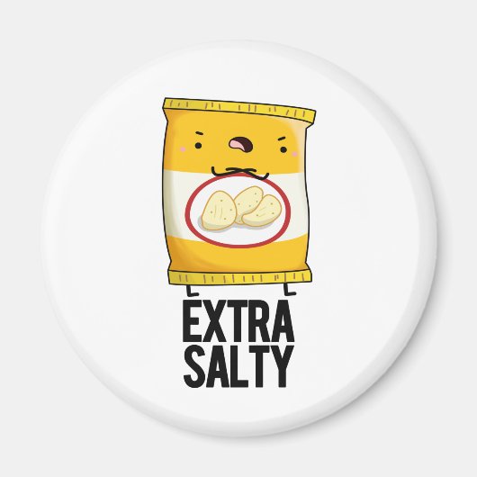 Extra Salty Funny Salty Snack Pun Magneet (Voorkant)