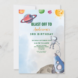 Extra-Space Adventure Invitation d'anniversaire