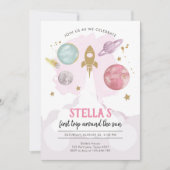 Extra-Space Planets Invitation pour la première an (Devant)