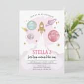 Extra-Space Planets Invitation pour la première an (Debout devant)