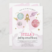 Extra-Space Planets Invitation pour la première an (Devant / Derrière)