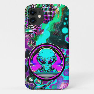 Extra Terrestrial Alien Vliegen Een UFO iPhone 11 Hoesje