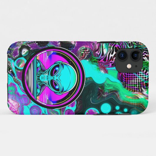 Extra Terrestrial Alien Vliegen Een UFO Case-Mate iPhone Case (Achterkant (horizontaal))