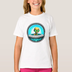 Extra Terrestrial Alien Vliegen Een UFO T-shirt