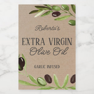 Extra vierge olijfolie Fles Product Etiket