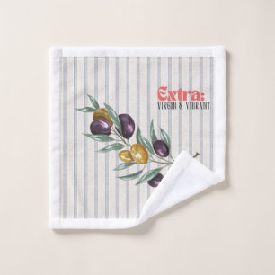 Extra Virgin Levendig Olijftak Mediterraan Washandje