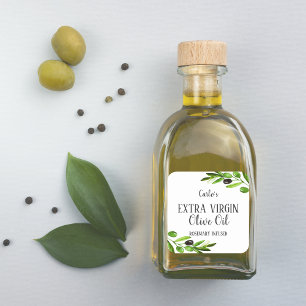Extra Virgin Olijfolie Fles Modern Product Vierkante Sticker