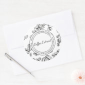 Extrait de café Croquis étiquette moderne (Enveloppe)