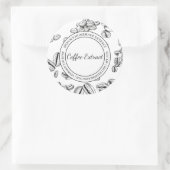 Extrait de café Croquis étiquette moderne (Sac)