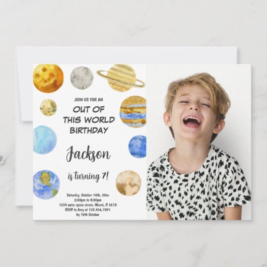 Extrait de ce monde Invitation d'anniversaire avec (Devant)