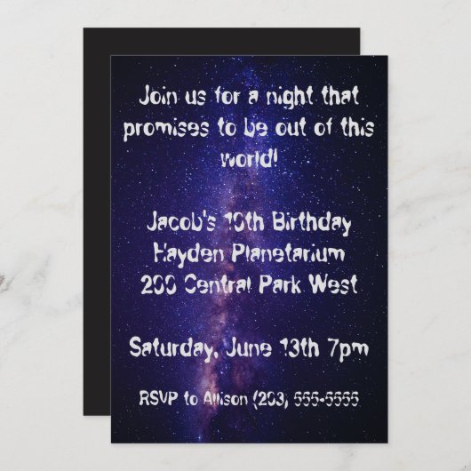 Extrait de cette invitation mondiale (Devant / Derrière)