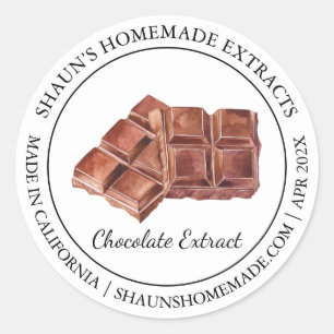 Extrait de chocolat étiquette moderne