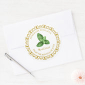 Extrait de menthe maison vintage Étiquette l Blanc (Enveloppe)