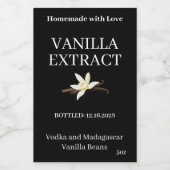 Extrait de Vanille Étiquette Personnalisée Moderne (Étiquettes simples)