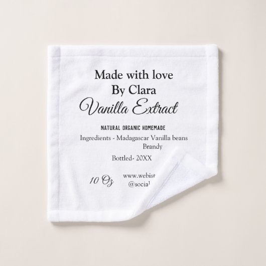 Extrait de vanille fait maison ajouter les ingrédi (Gant de toilette)