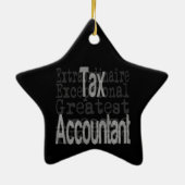 Extraordinaire belastingaangifte keramisch ornament (Achterkant)