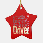 Extraordinaire chauffeur keramisch ornament (Links)