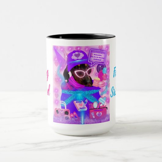 Extraordinaire copine Black Coffee Mug (Centre)