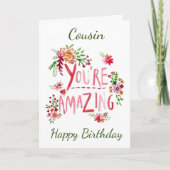 EXTRAORDINAIRE **COUSIN** SUR VOTRE CARTE D'ANNIVE (Devant)