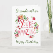 EXTRAORDINAIRE **GRANDMÈRE** SUR VOTRE CARTE D'ANN (Devant)