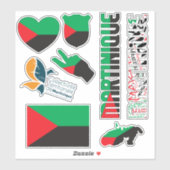 Extraordinaire Martinique Forme Sticker Symboles N (Feuille)