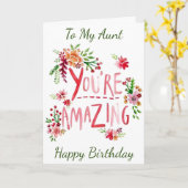 EXTRAORDINAIRE **NIECE** SUR VOTRE CARTE D'ANNIVER (Fleur jaune)
