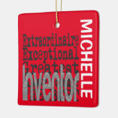Extraordinaire uitvinder keramisch ornament (Links)