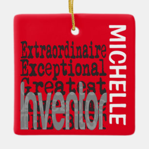 Extraordinaire uitvinder keramisch ornament