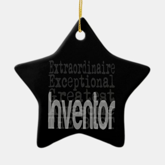 Extraordinaire uitvinder keramisch ornament (Voorkant)