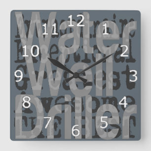 Extraordinaire waterboormachine vierkante klok