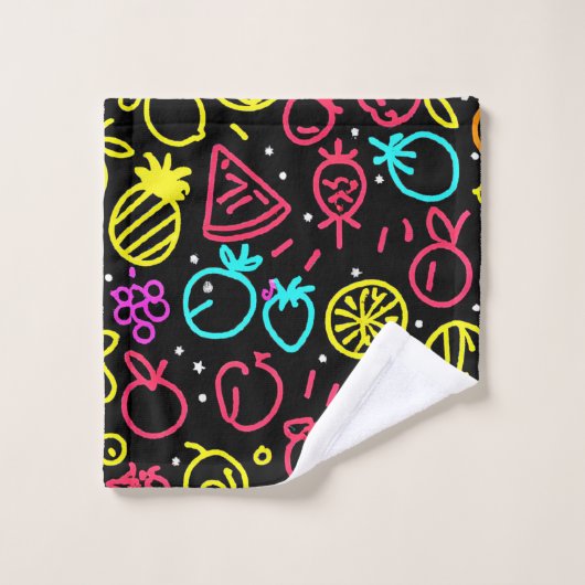 Extravagance de fruits de néon (Gant de toilette)